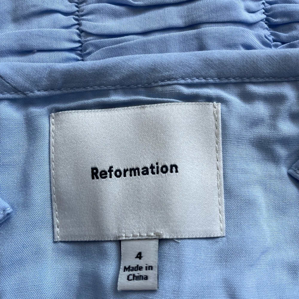 NEW Reformation Archer Top Ice Water Light Blue | US 4 UK 8 - Picture 8 of 11